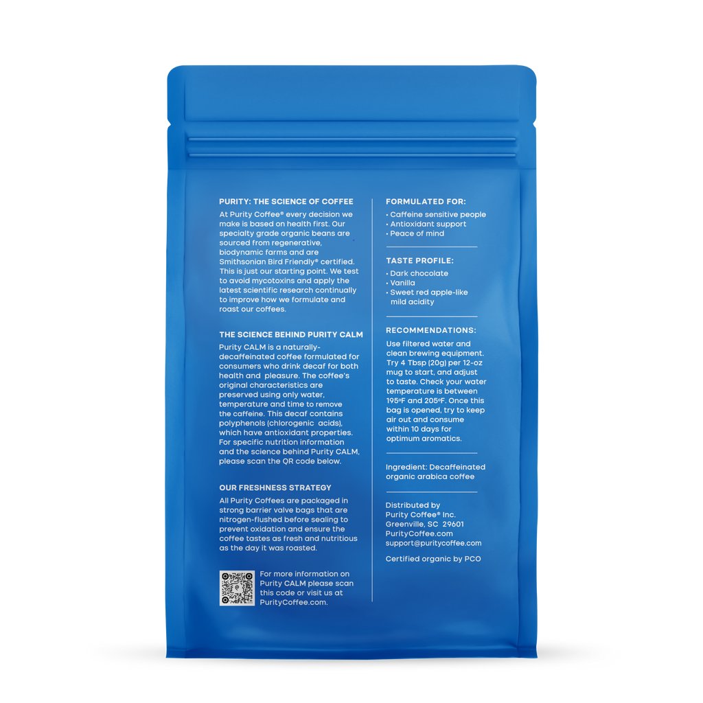 CALM Decaf Whole Bean Swiss Water Coffee